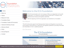 Tablet Screenshot of eca-foundation.org